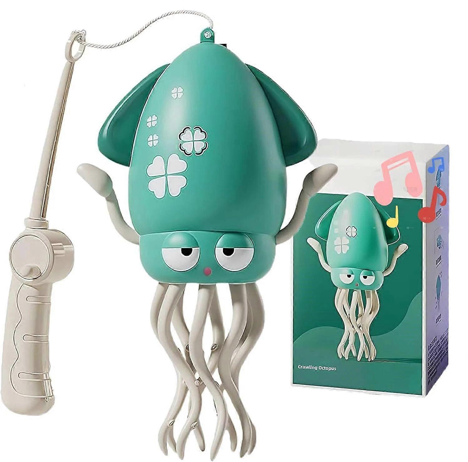 Electric Crawling Octopus Toy with LED Lights & Music, Smart Obstacle Avoidance