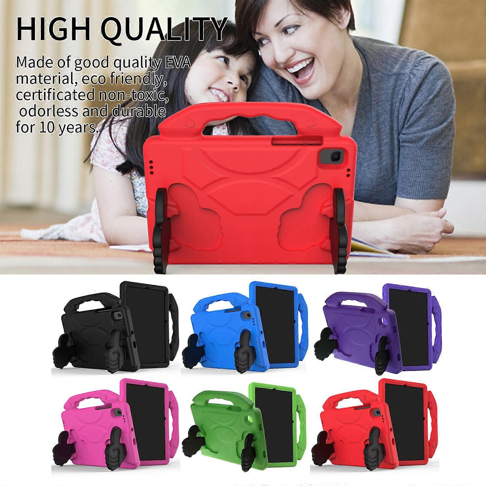 Kids Friendly Soft EVA Foam Stand for TAB A8 10.5" Shockproof Soft Silicone+PC Cover Available in Multiple Colors  Rose Red