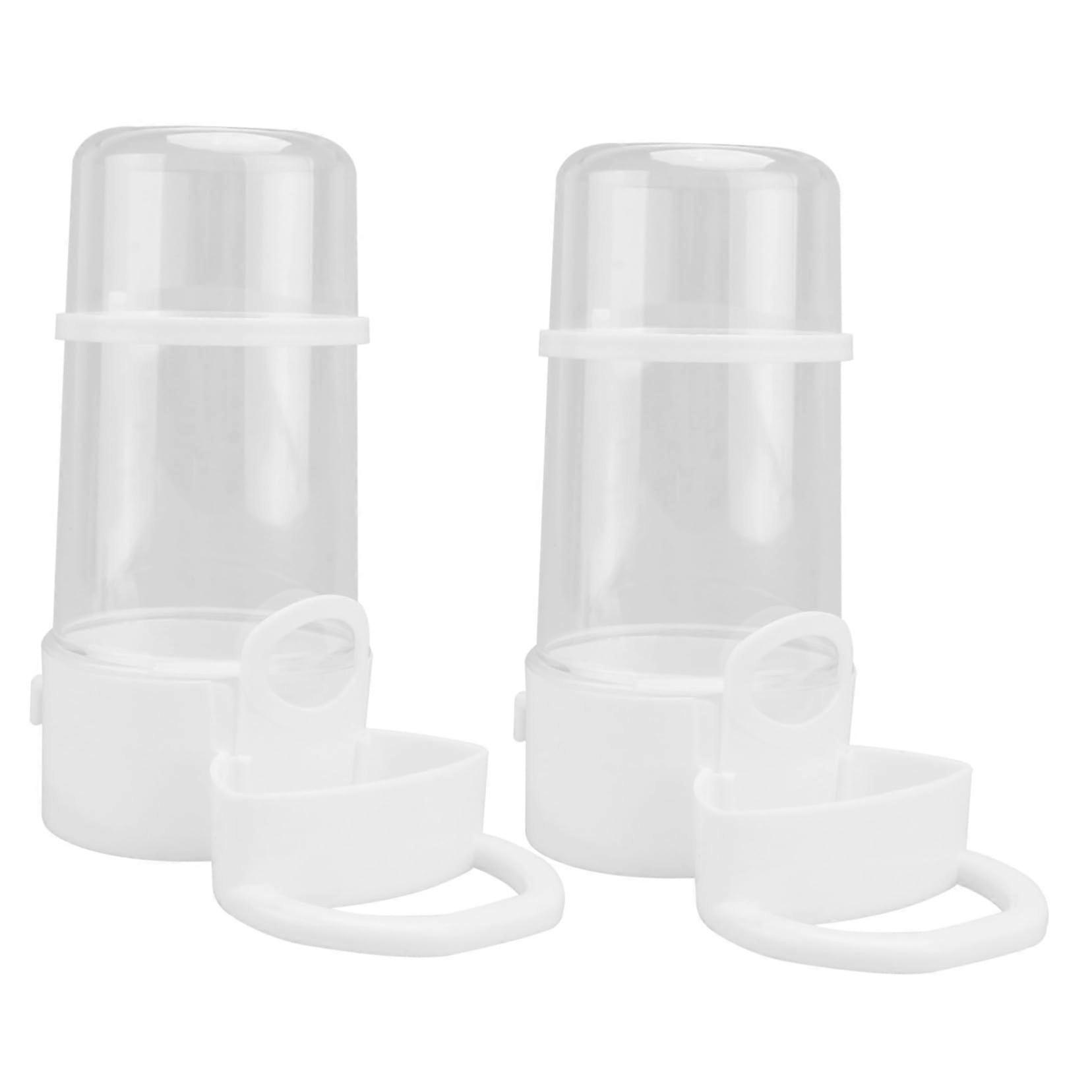 Automatic Bird Waterer And Feeder 2-Piece Cage Accessory For Budgies Waterproof Mounting Hook Design