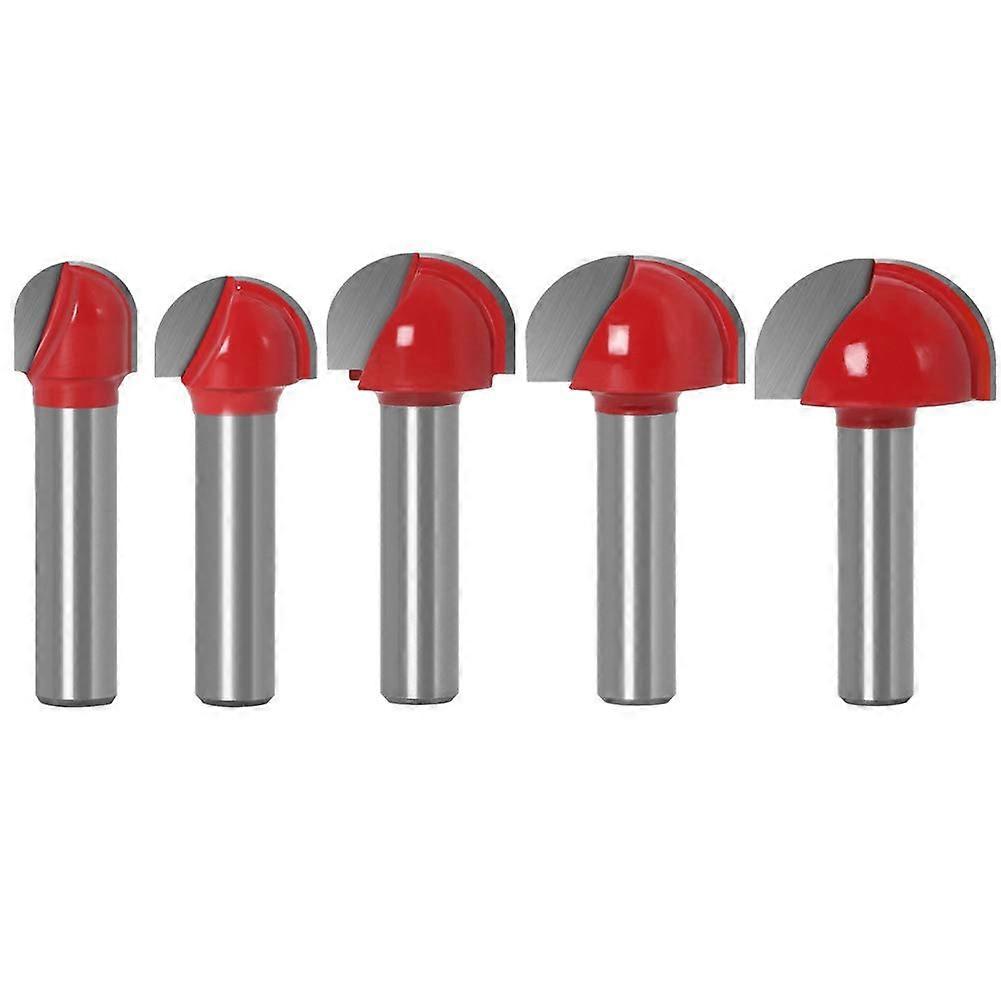 5 Pieces 8mm Shank Router Bit Hollow Cove Cutter Round Nose Cove Core Box Milling Cutter Woodworking Milling Cutter 12mm/16mm/19mm/22mm/25mm