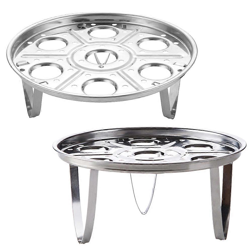 Stainless Steel Round Egg Steamer Rack with Detachable Legs, Stackable Multi Purpose Cooking Stand for Steaming Fish, Vegetables, and More