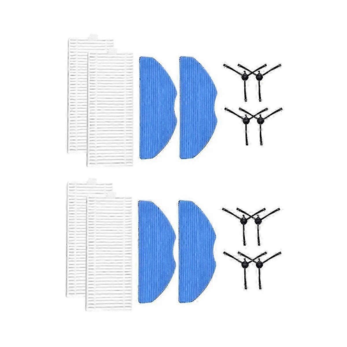 Vacuum Cleaner Suitable for Certain Brands of 360 S8 and S8 Plus Sweeping Robots with Hepa Filter, Mop Cloths, and Side Brush Accessories