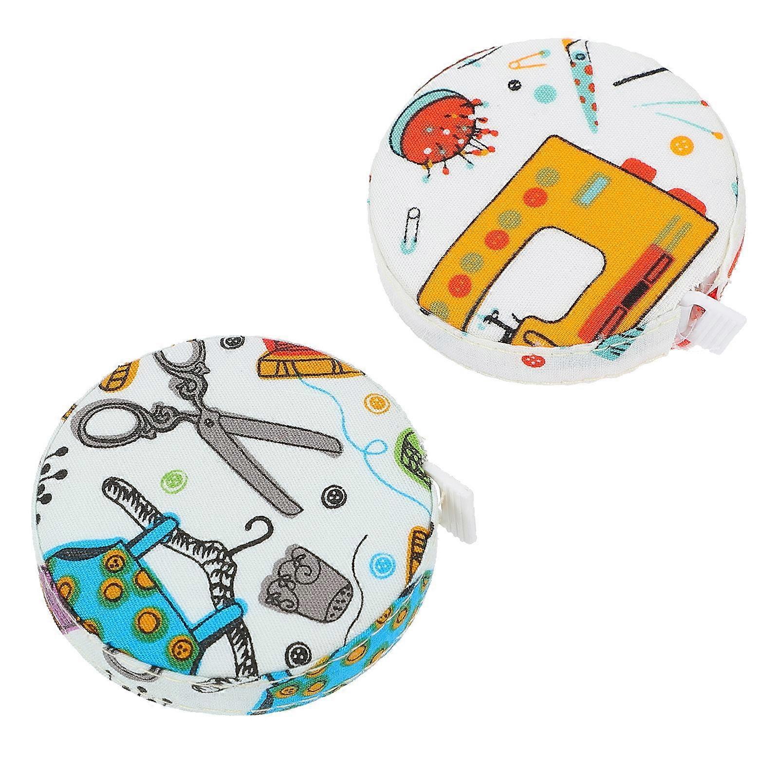 2pcs 1.5M Retractable Measuring Tape Pocket Body Tailor Sewing Craft Cloth Tape