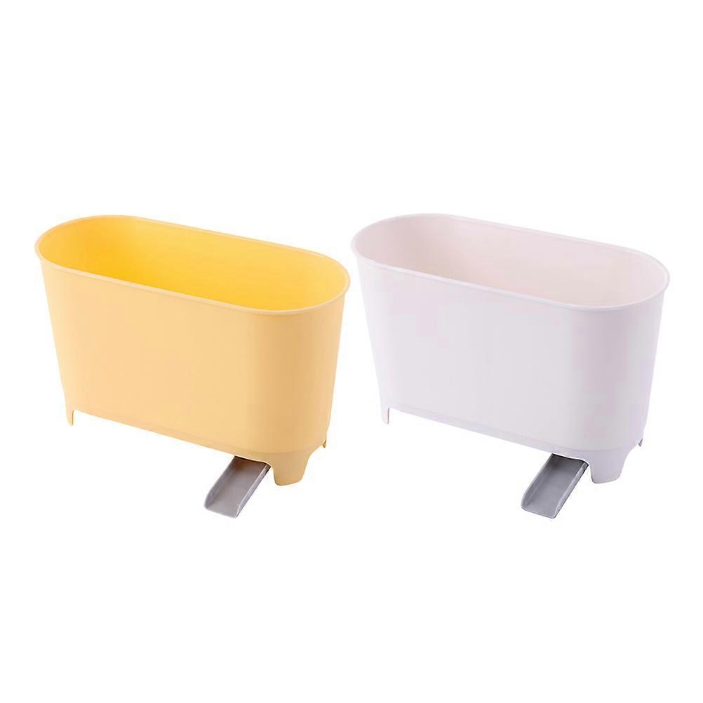 Countertop Waste Bin, Compact Trash Can for Kitchen with Dry Wet Separation Feature