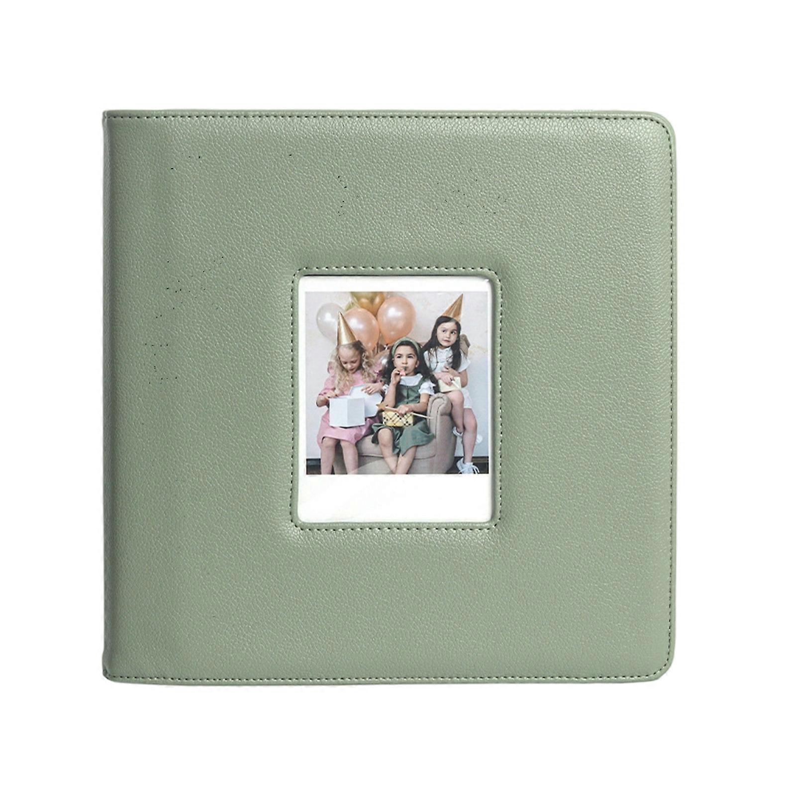 Instants Camera Photo Album With 288 Capacity PU Leather Protective Pages Wide300 400 Models Event Memory Preservation  Green