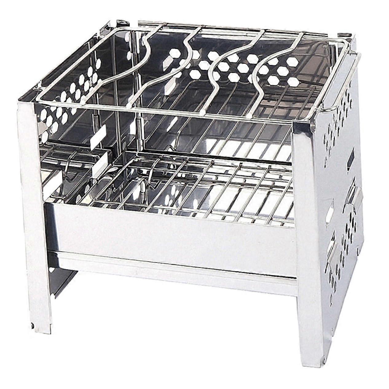 Foldable camping grill grill with generous design for BBQ outdoors spacesaving durable operate outings