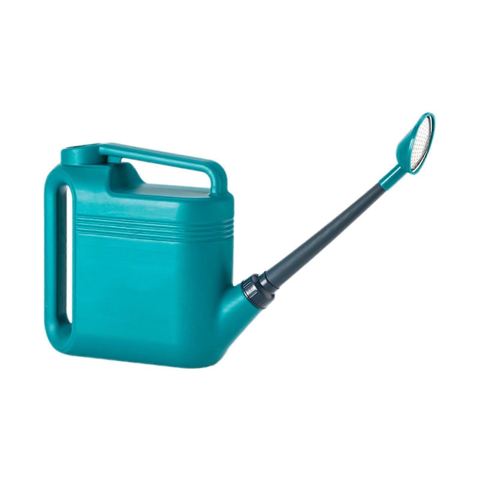 Watering can for plants with two handles and shower head, green