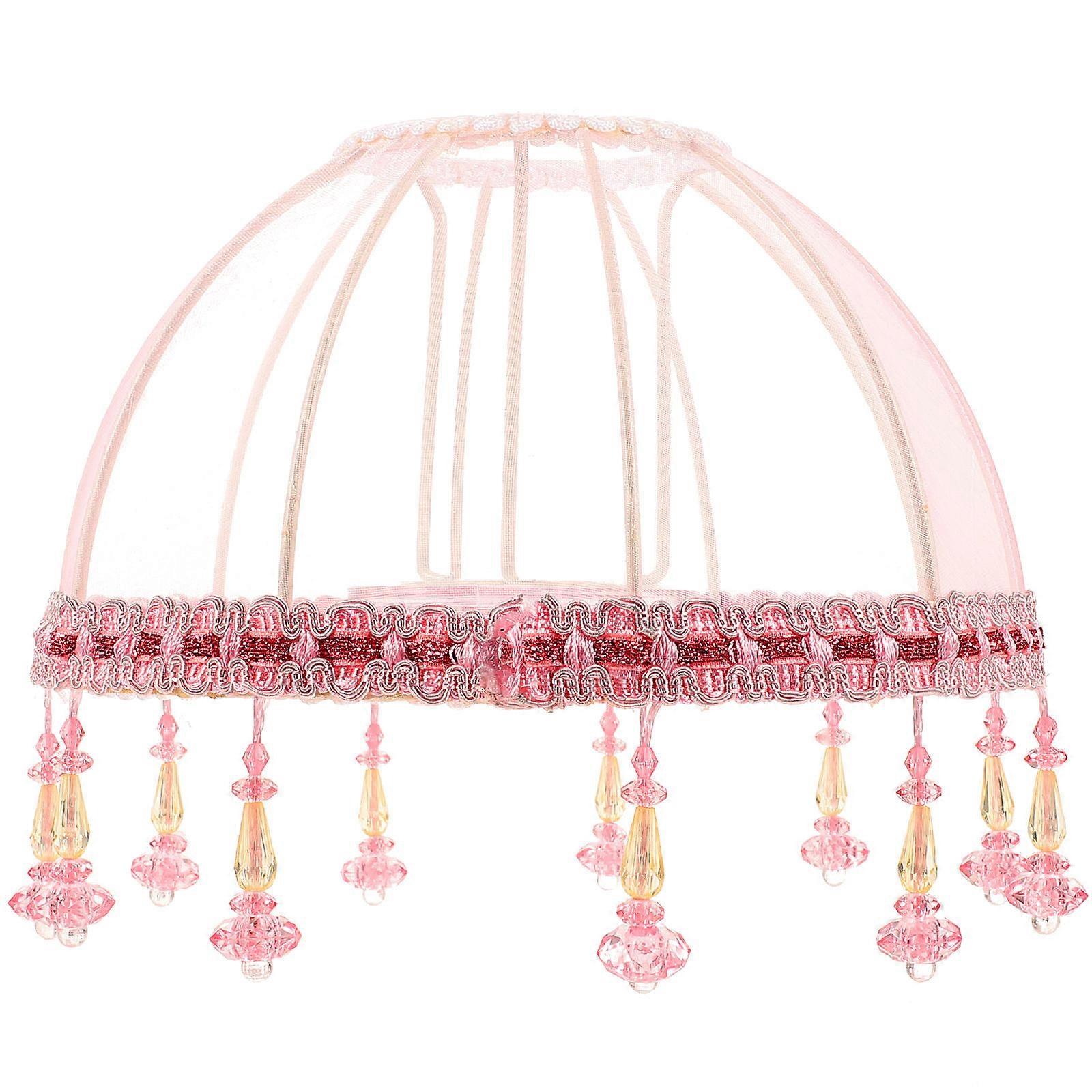 Retro Style Lamp Shade Replacement Household Decorative Lampshade Pink 22.5x22.5cm Light Diffusion 1Pack