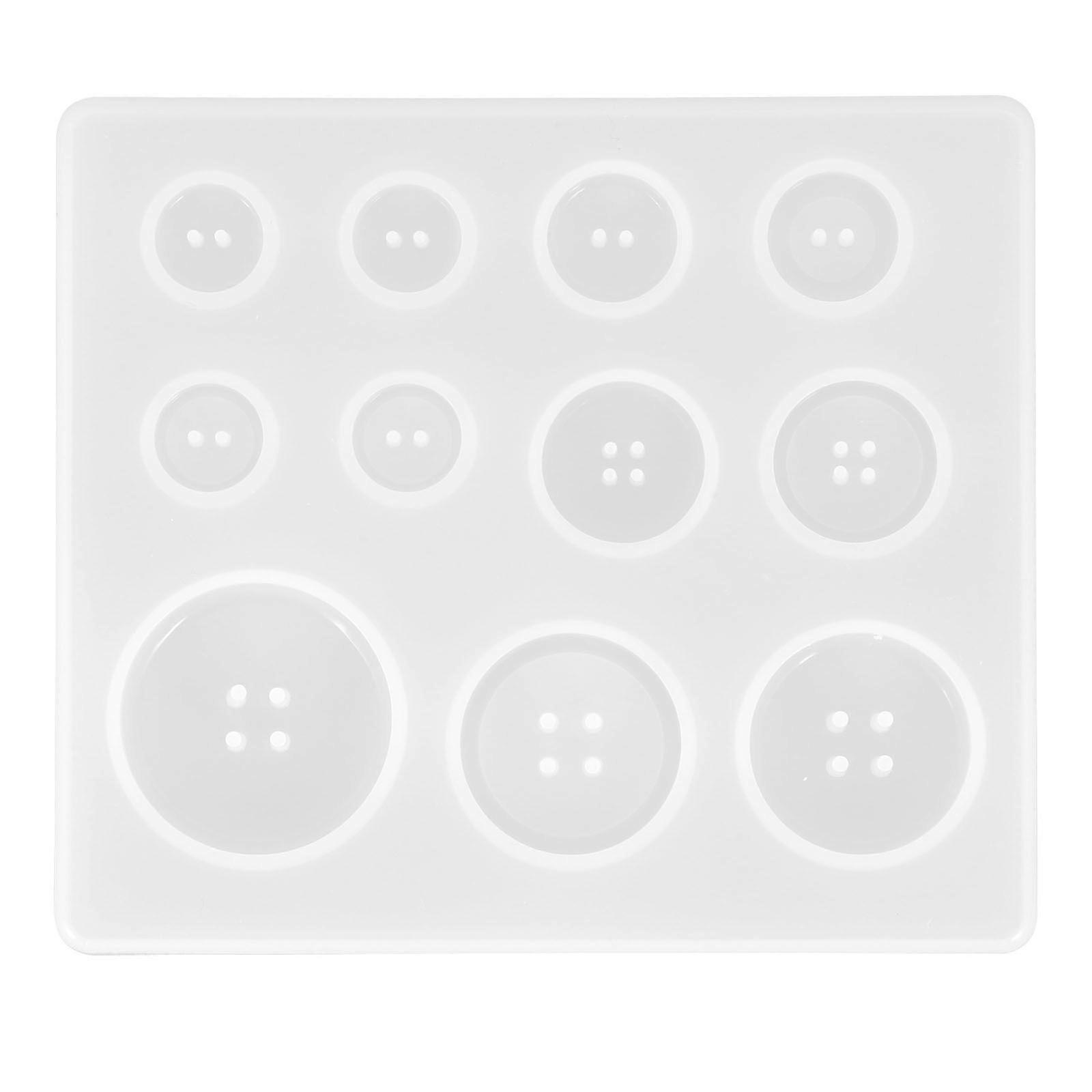 3Pcs Silicone Mold Button Silicone Mold Resin Epoxy Making Mold Craft Button Molds DIY Accessory