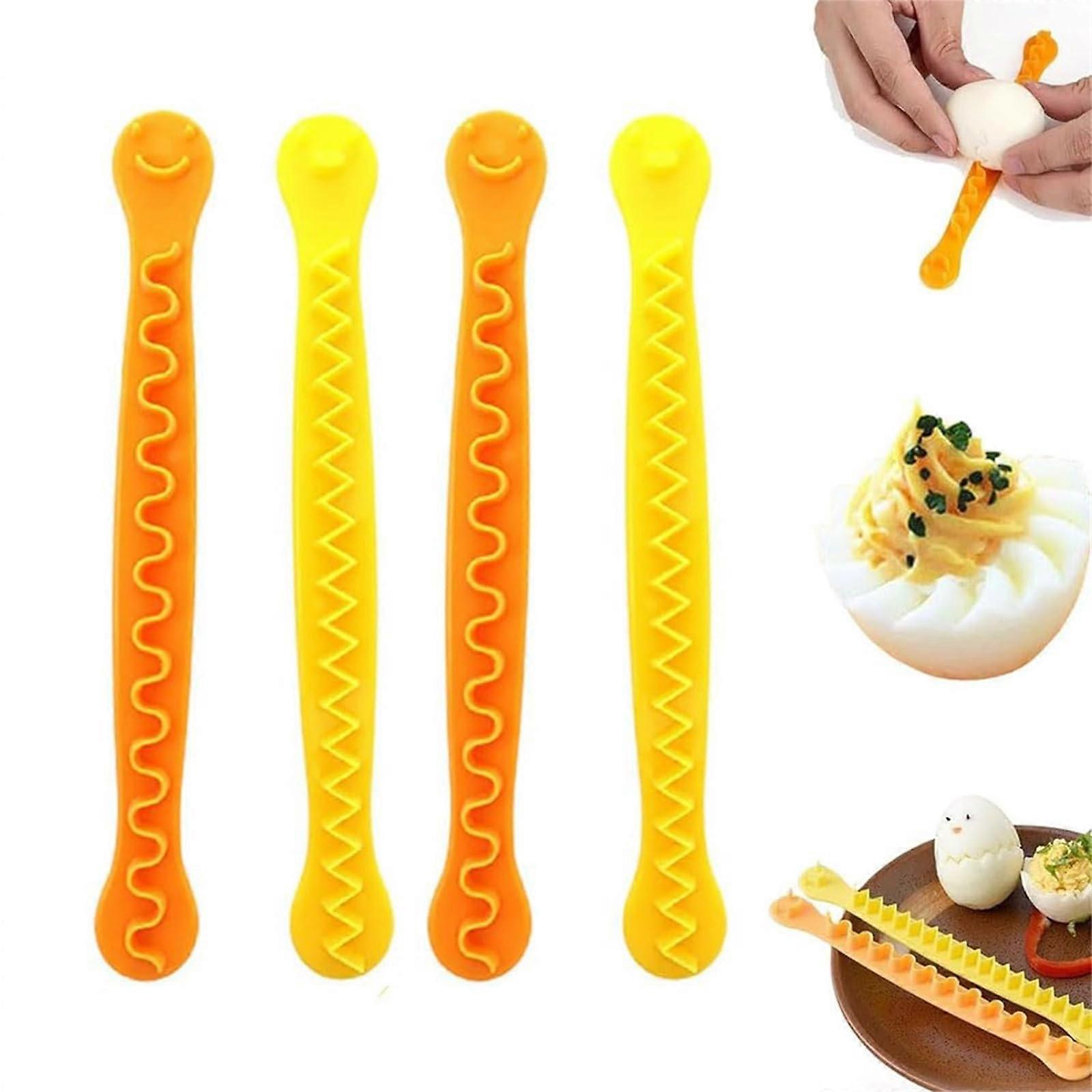 Egg Cutter for Halving, DIY Egg Slicing Set, Versatile Egg Slicer for Boiled Eggs and Fruit, 2 Piece Set
