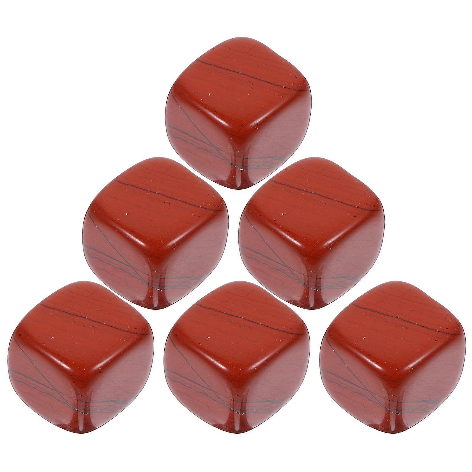 Ice Cubes Reusable Whiskey Stones For Drinks Accessories Cooling Dark Red 6Pcs