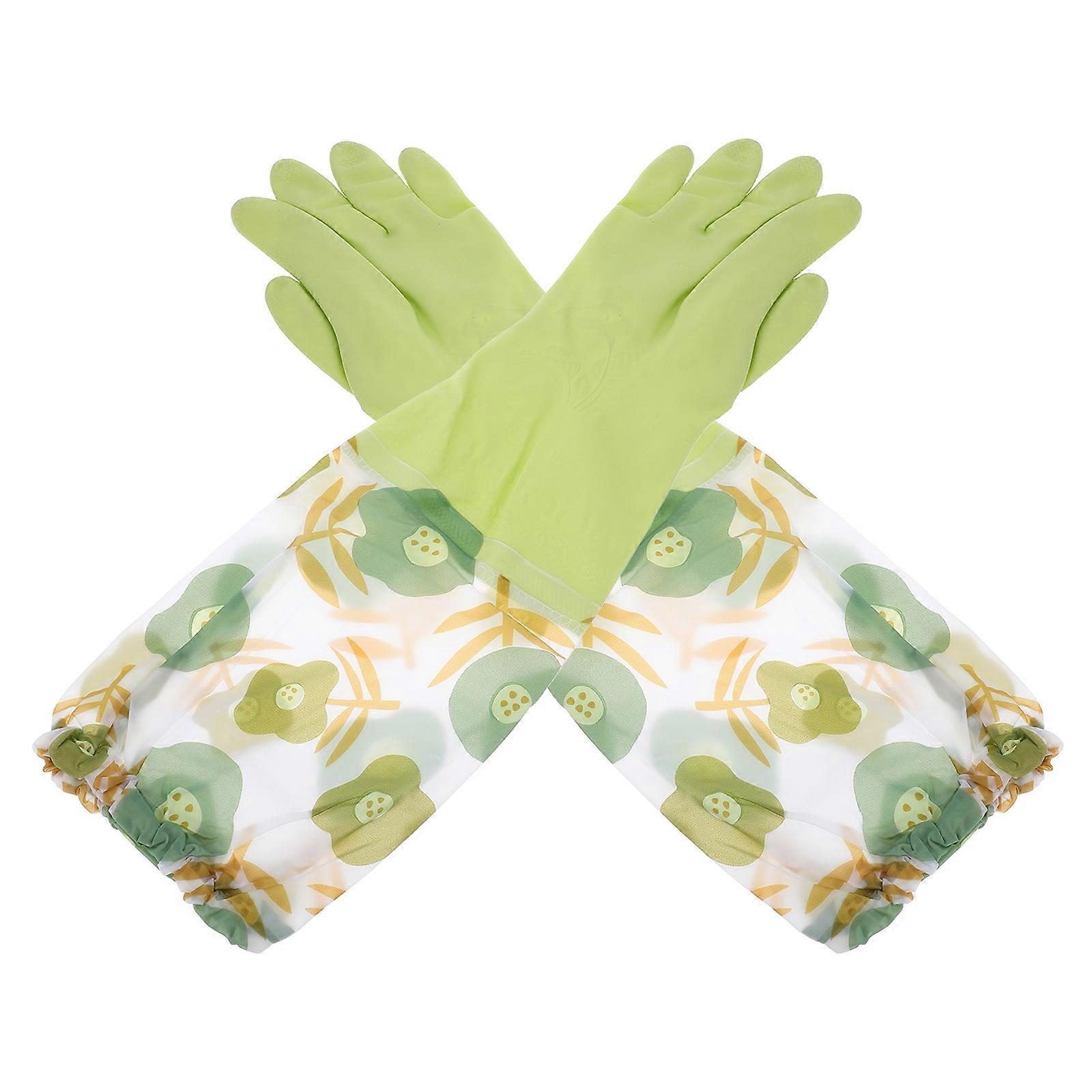 Reusable Dishwashing Gloves Durability Versatile Use For Kitchen Cleaning Gardening Home Maintenance 1Pair