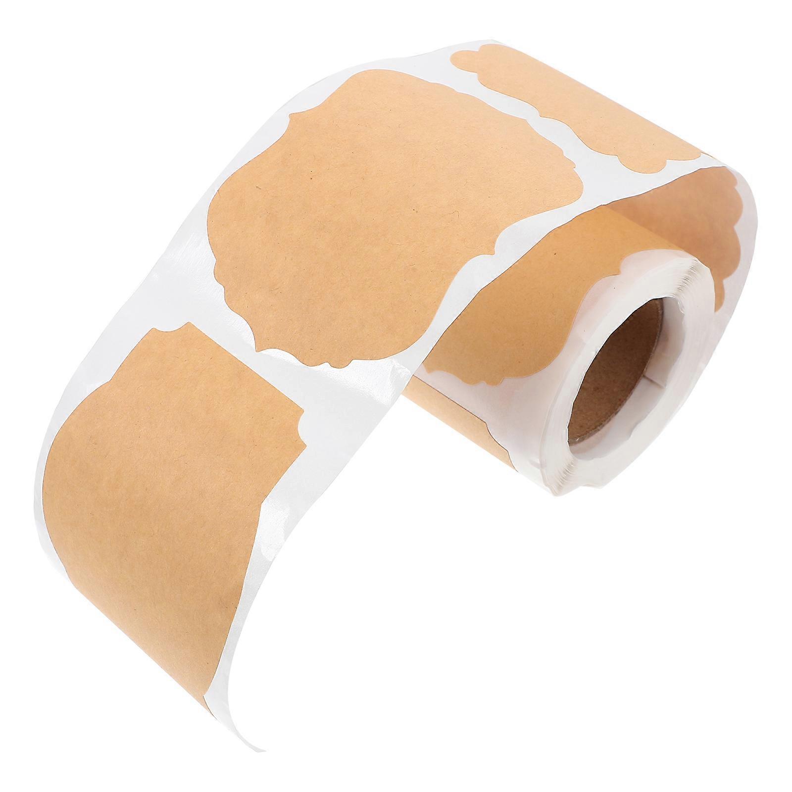 Self Adhesive Kraft Label Stickers Roll Decorative Tags for Gift Wrapping, DIY Sealing, Candy, Cookie Jars & Envelopes with Unique Designs