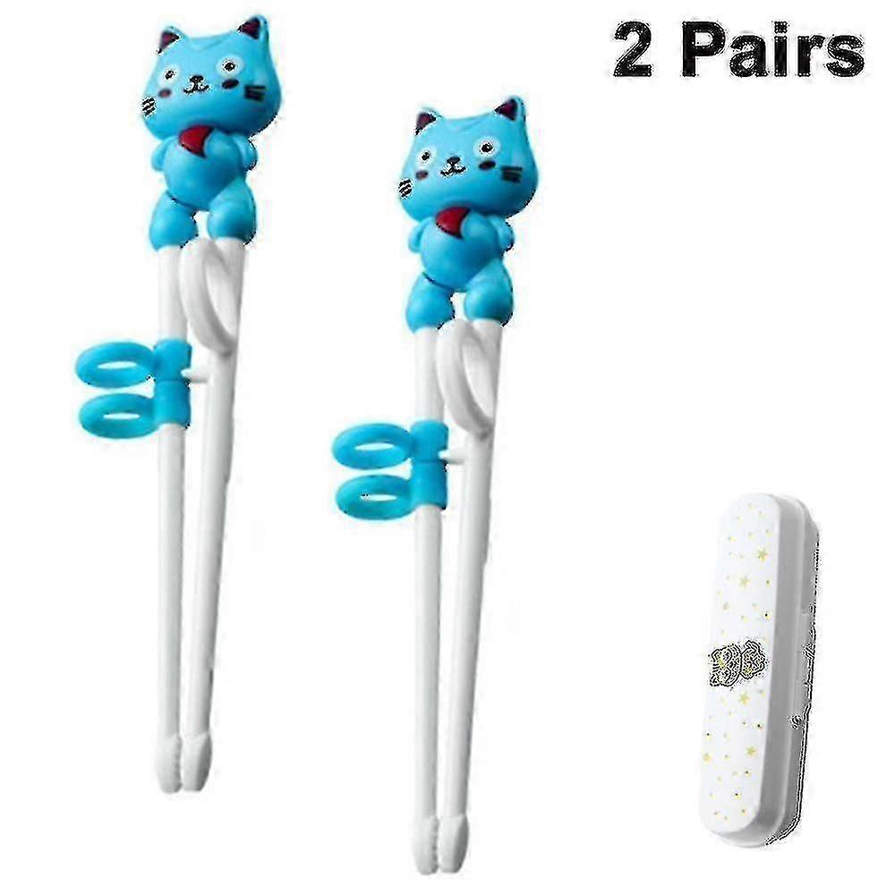 Chopsticks For Kids,learning Chopstick Helper,stainless Steel Reusable Kids Chopsticks For Learning And Training,2 Pairs Of Chopsticks