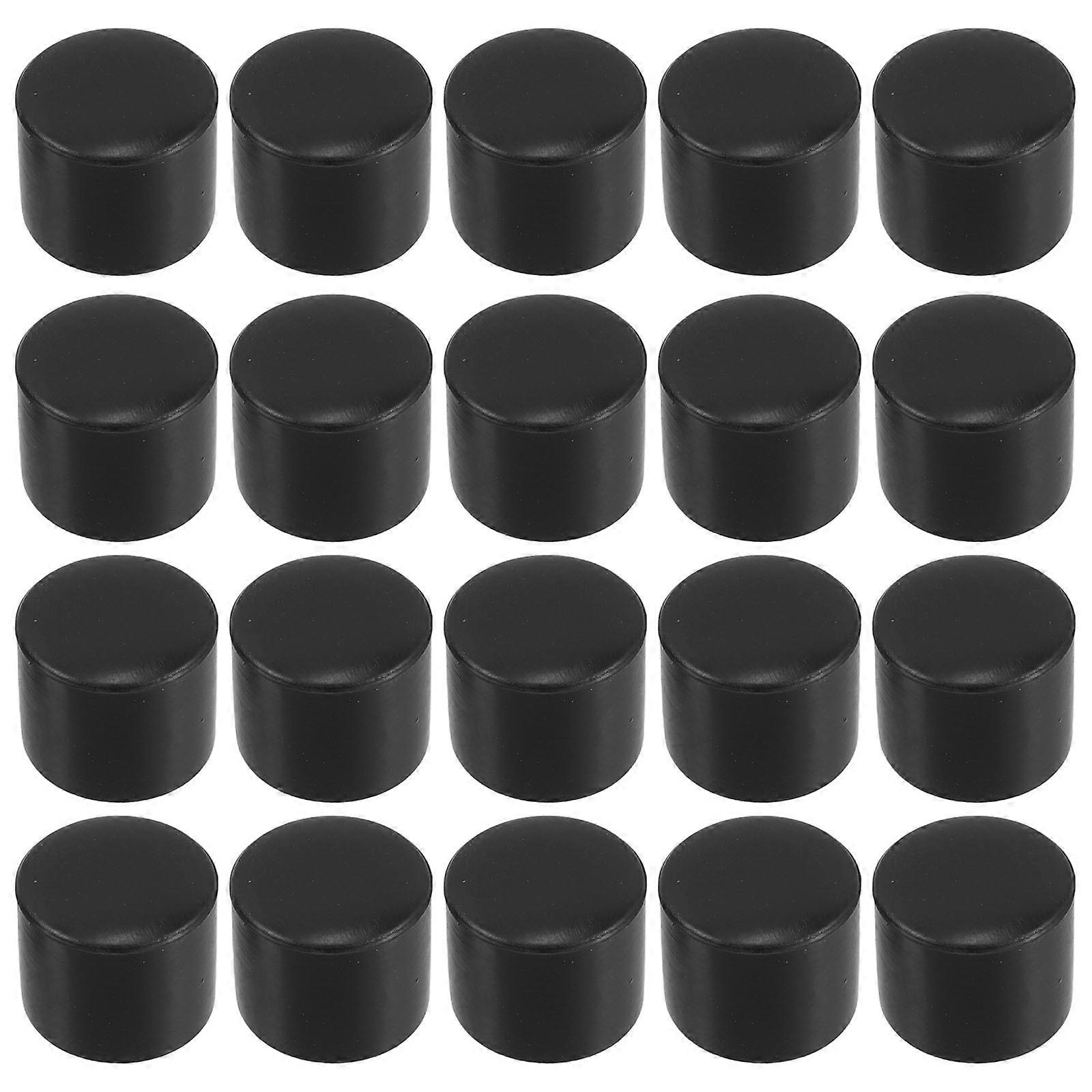 Rubber Pipe Cap Round End Caps For Furniture Assembly 16mm Protection 30Pcs
