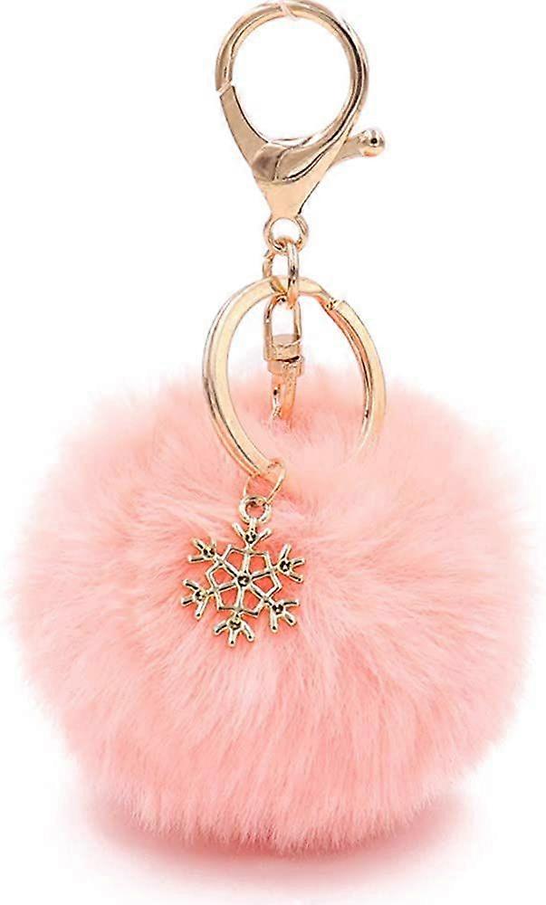 Pom Pom Keychain Artificial Fur Ball Keychain Fluffy Accessories Car Bag Charm
