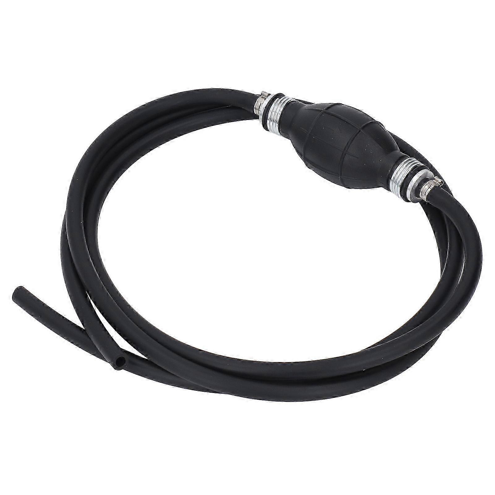 Bomba de transferência manual de combustível com mangueira de borracha NBR, bomba de sifão manual resistente a óleo e flexível adequada para automotivo, marítimo e motocicleta