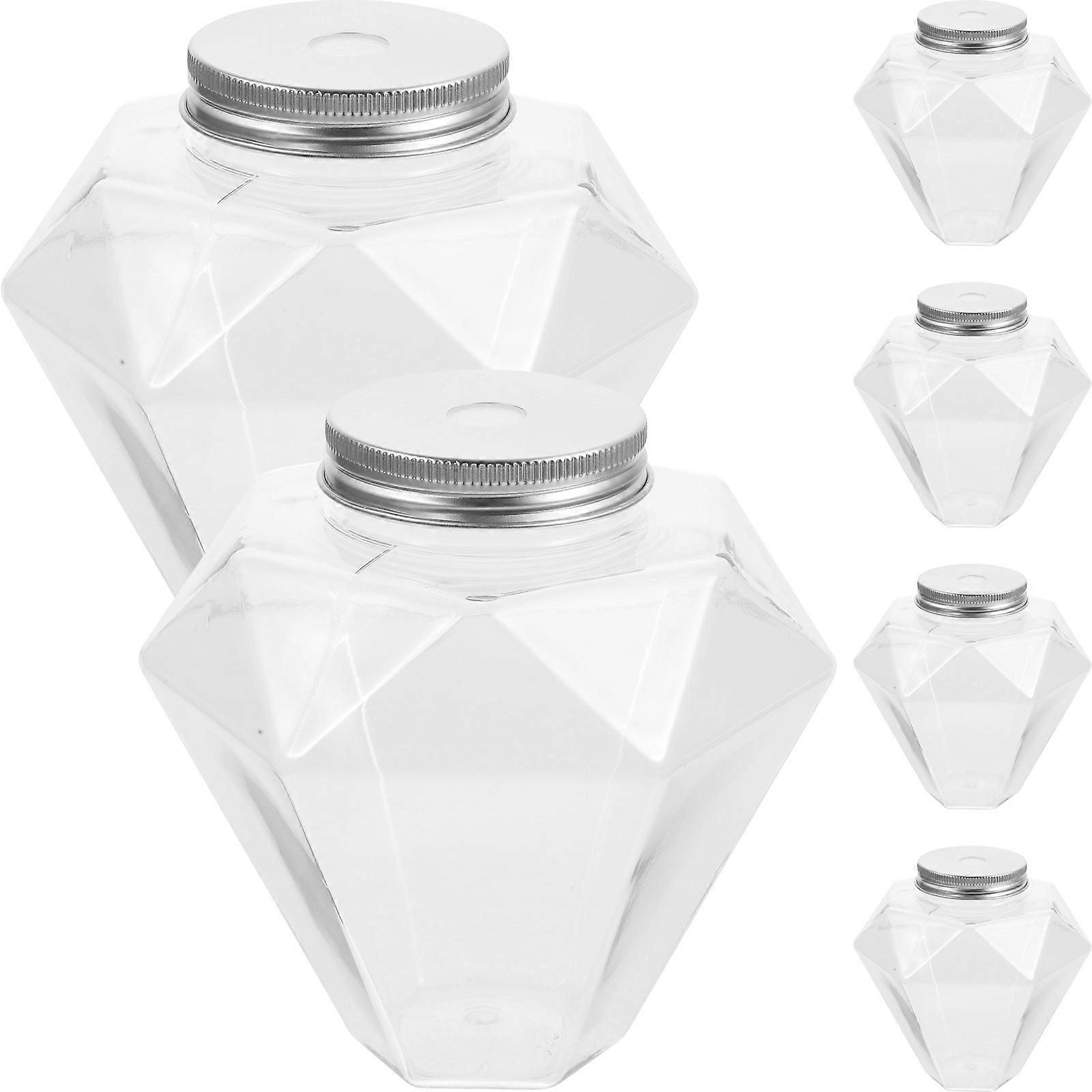 Multi-Function Juice Bottles Plastic Clear Water Bottle For Commercial Users Friends 6Pcs