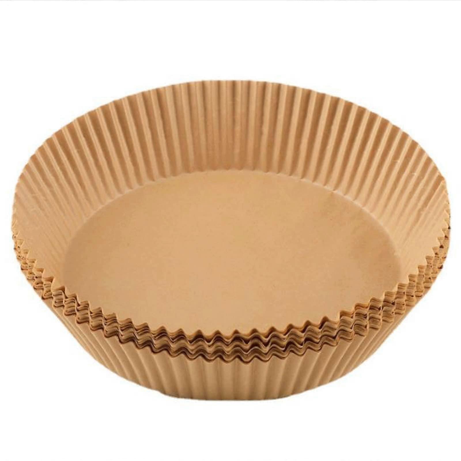 Soup Pot Non-Stick Oil Absorbing Paper for Round Air Frying Pan, Food-Safe Silicone Baking Tray, 50 Sheets
