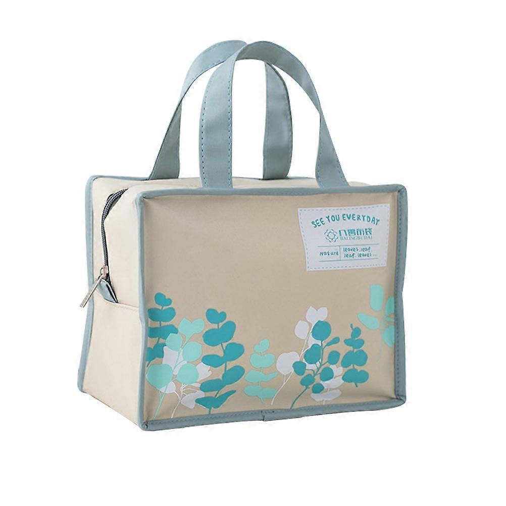 Reusable Insulated Lunch Bag Bento Bag Daily Use Beige 22X17X11CM Insulation 1Pack
