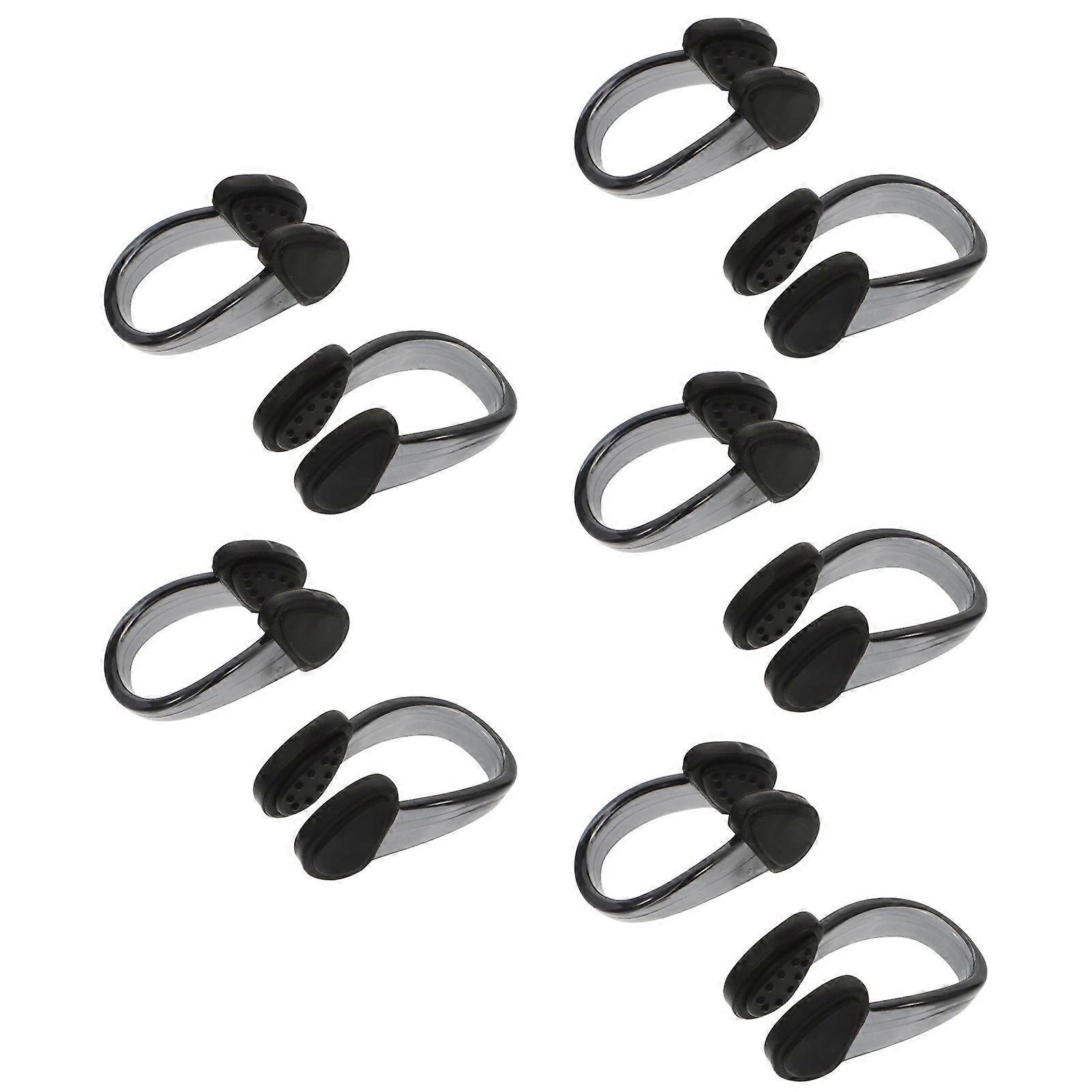 Swimming Nose Clips for Beginners and Learners Durable Reusable 10Pcs Black Silicone PC