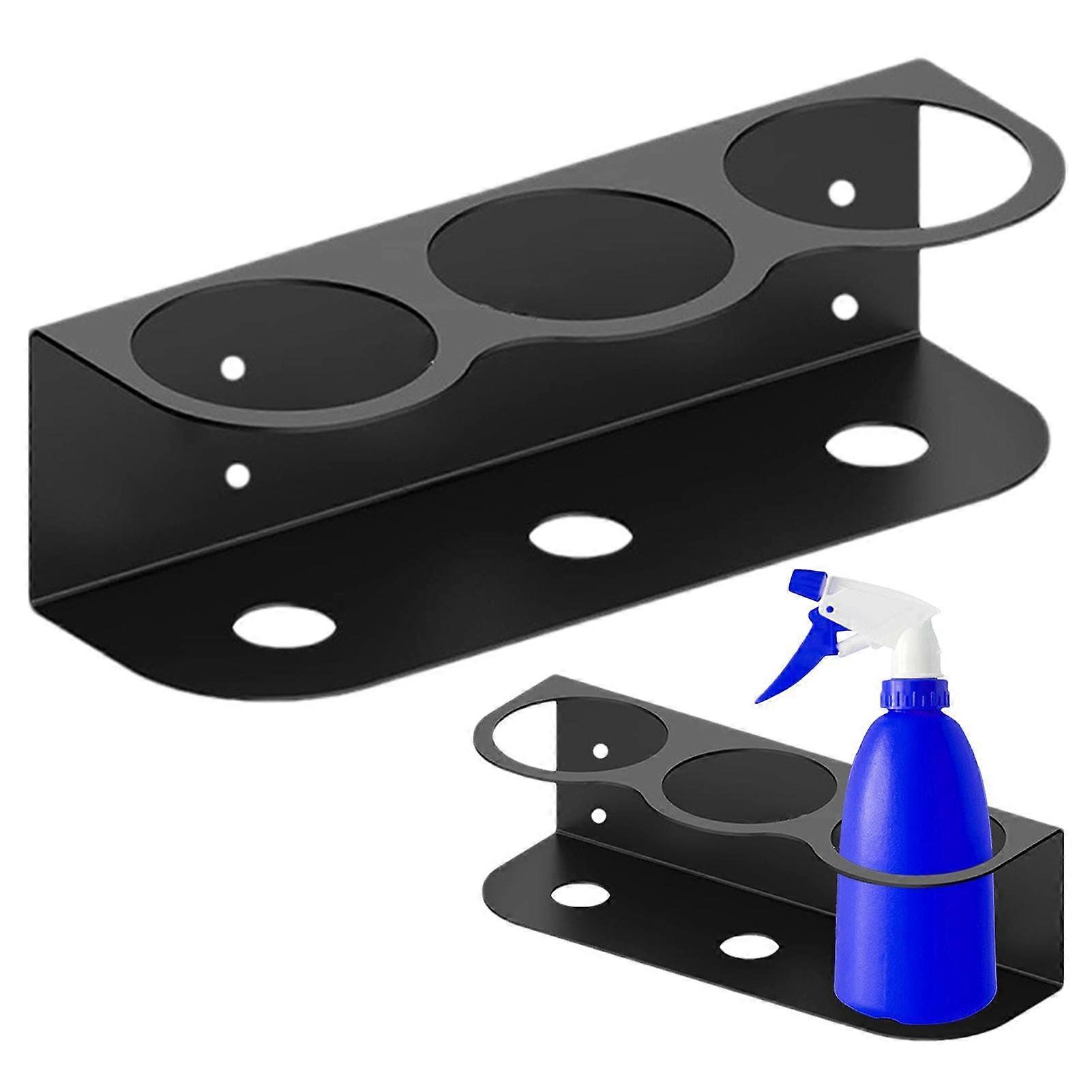 Can Holder Wall Mount For Spray Bottles And Cans - Steel Three-Hole Spray Can Holder For Garage, Workshop, Home