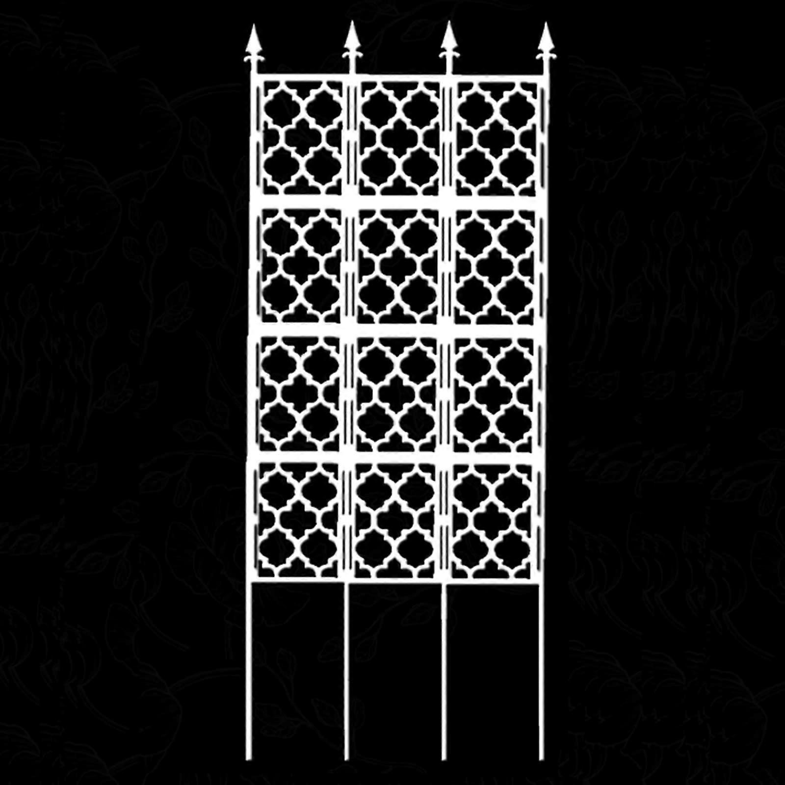 Metal Garden Trellis for Climbing Plants, Rust-Free, Wall Panel for Vines and Flowers, White, Durable Support Frame for Pots