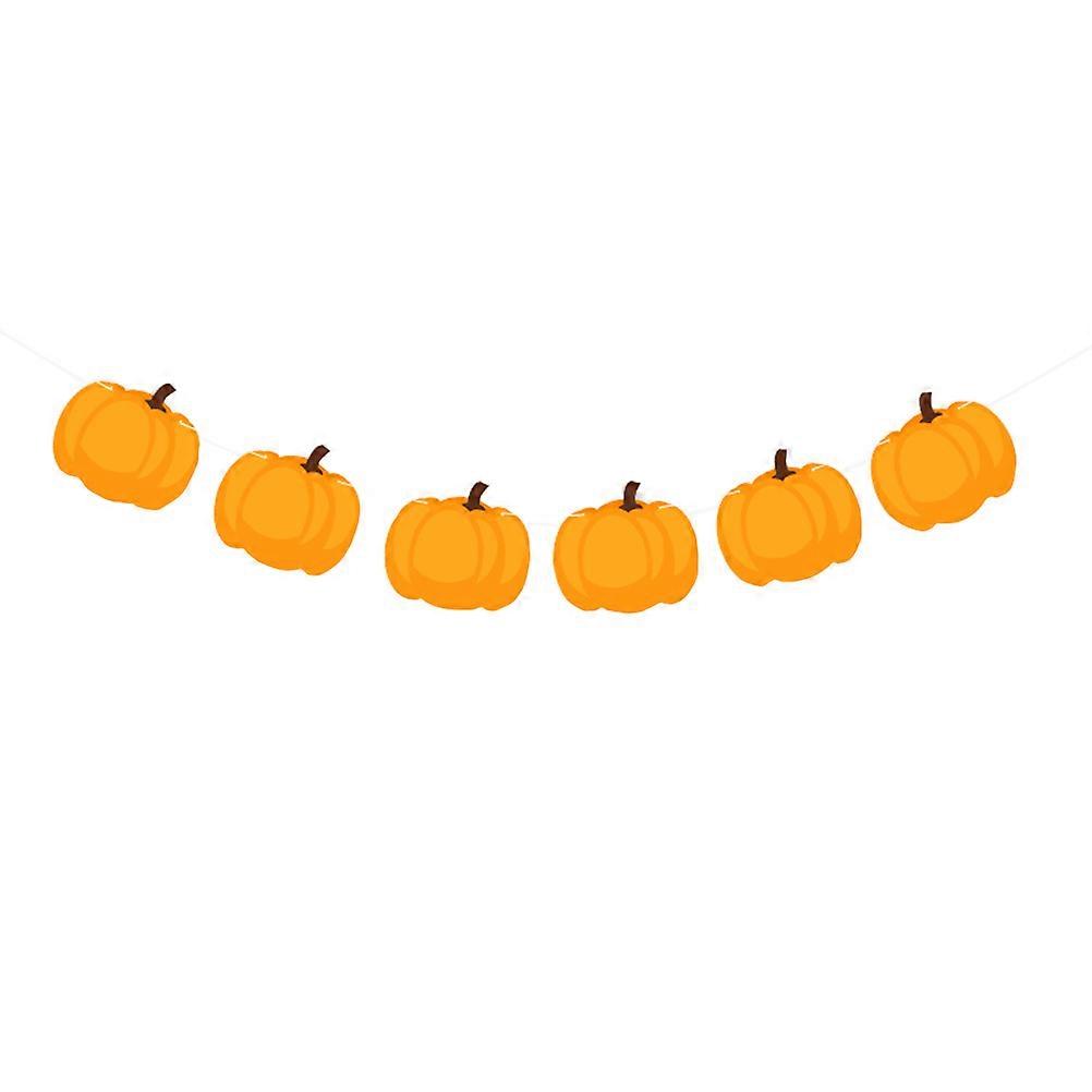 Fall Party Decorations Pumpkin Banner Families Party Organizers Orange 300cm x 18cm x 0.1cm Background 1Pc