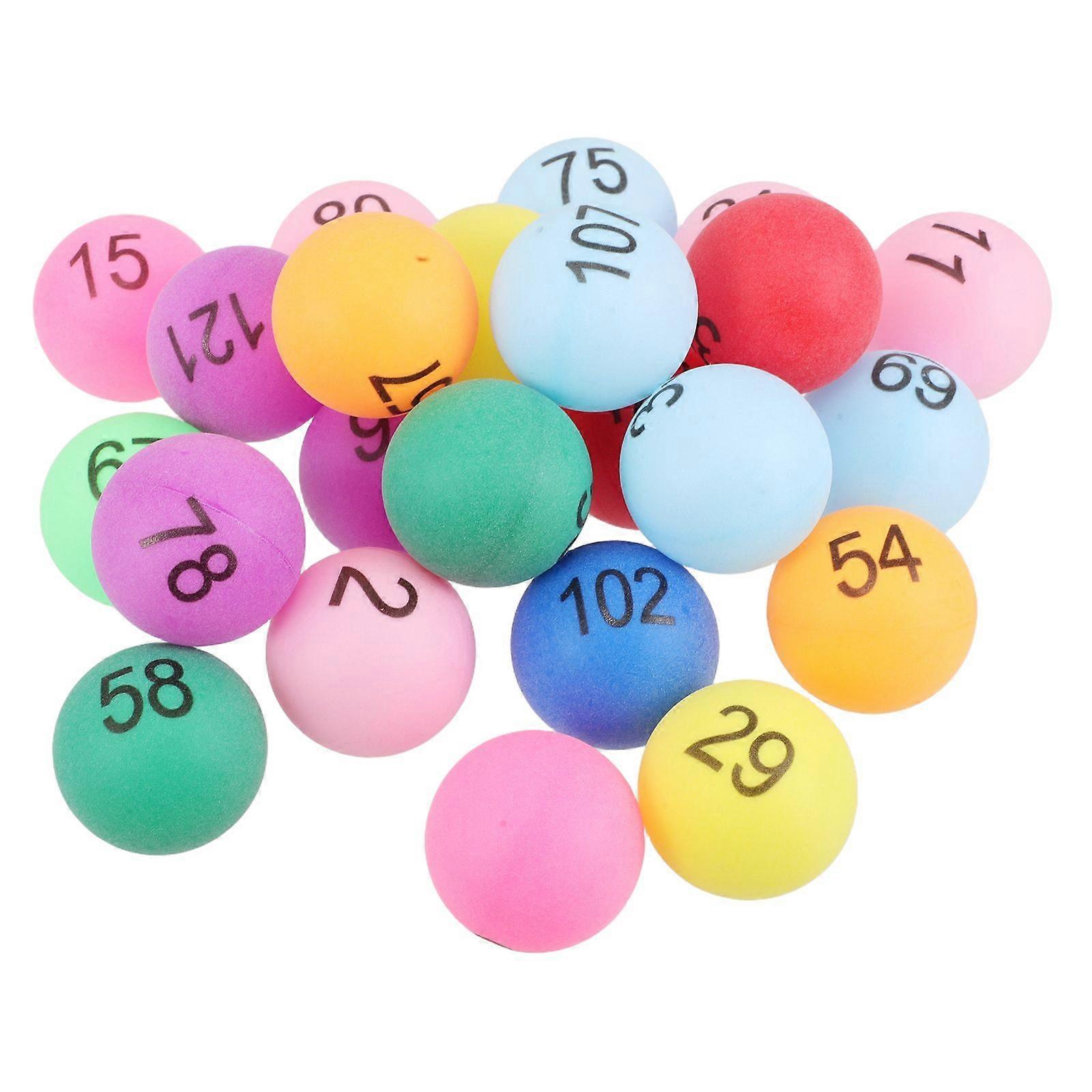 150pcs Lottery Balls Assorted Color PP Number Balls for Game Party Decoration (Number 1-150)