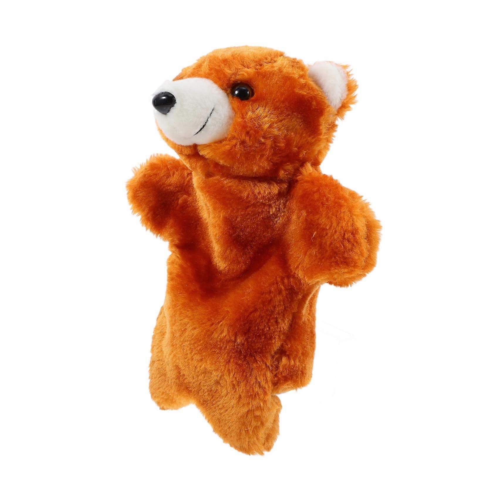 Interactive Hand Puppet Bear - Plush Toy for Storytelling and Creative Play, Soft One-Size Fits Most Hands