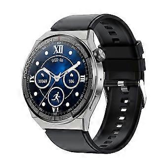 Ochstin 5HK46P 1.36 polegadas Tela Redonda Relógio Inteligente Pulseira de Silicone (Prata+Preto)