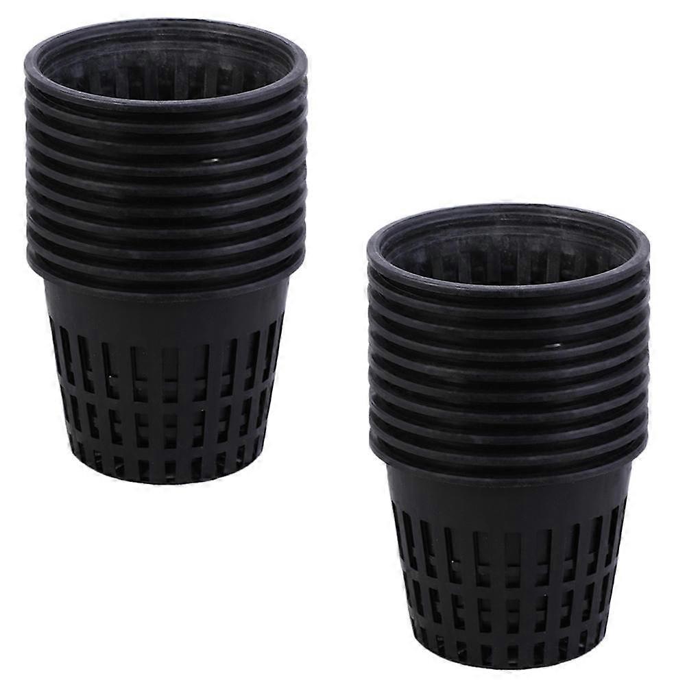 20PCS Hydroponic Net Cups for Soilless Planting Durable Plastic Pots for Nursery Sowing Cuttings and Home Gardening