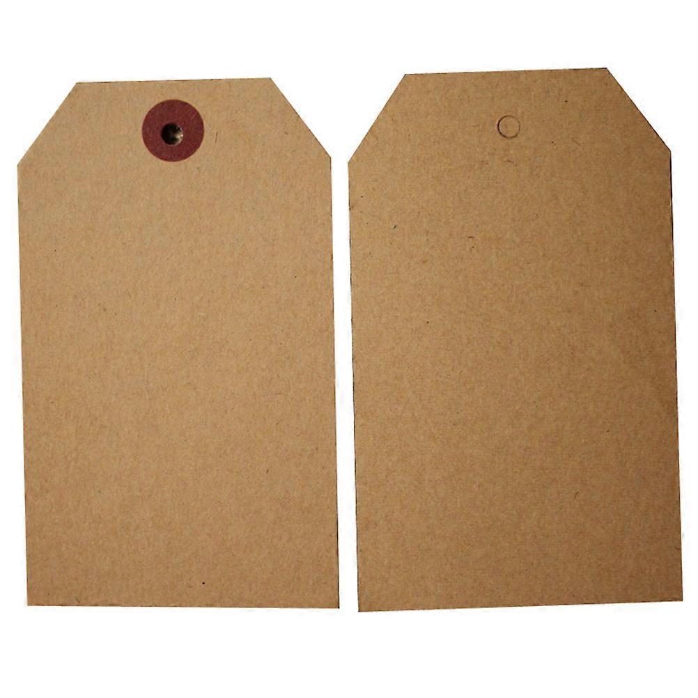 Rectangle Kraft Paper Tags For Craft Enthusiasts Women 3.9×2.3×0.1in Labeling 100Pcs