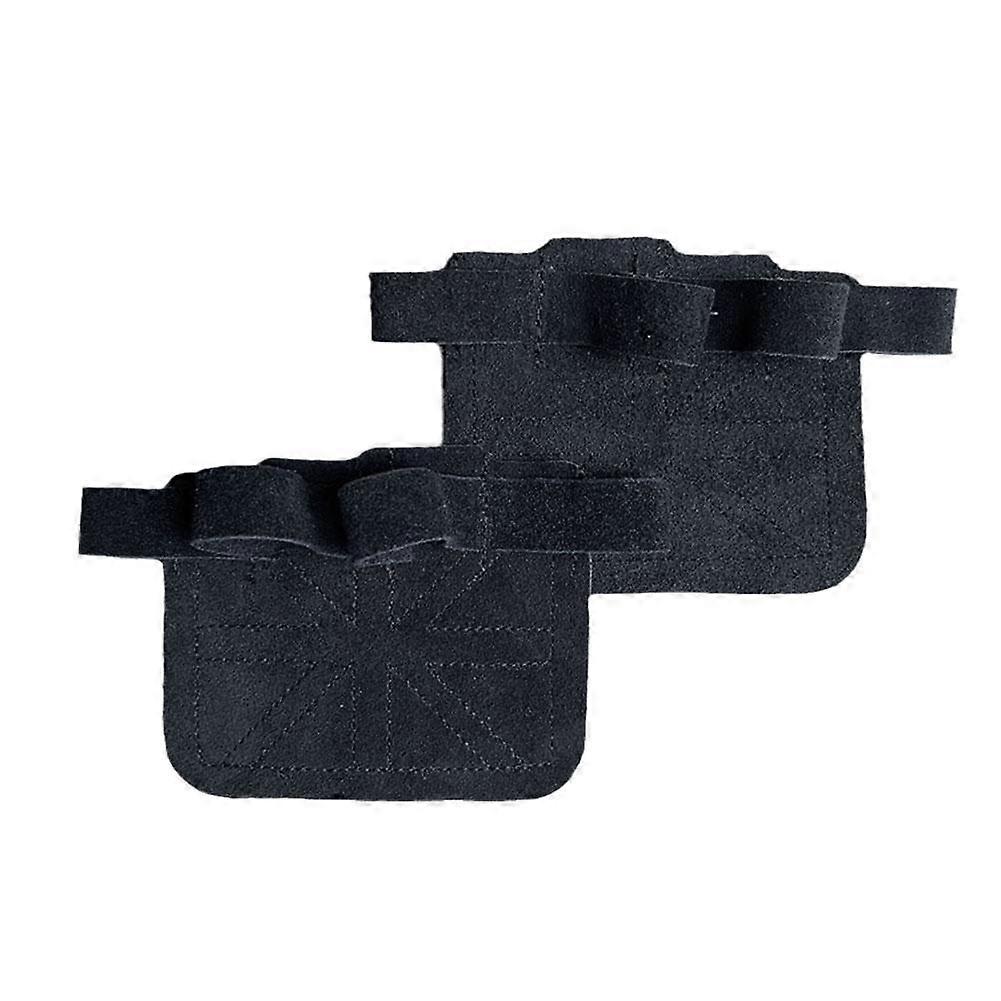 Weight Lifting Grips - Cowhide Leather, Enhanced Grip & Durability - 2 Pair