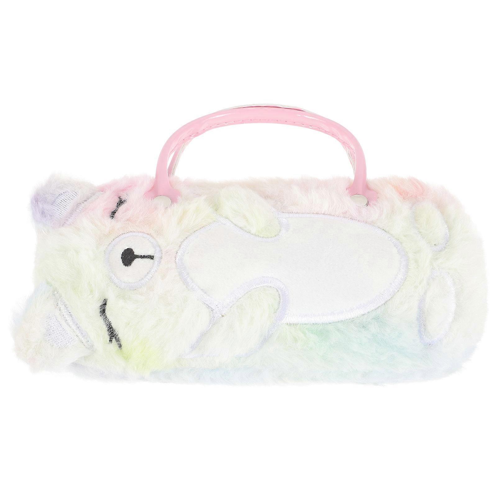 Soft Eyeglasses Bag Bear Shape Plush Eyeglass Case Daily Use Multi-colored 1Pcs