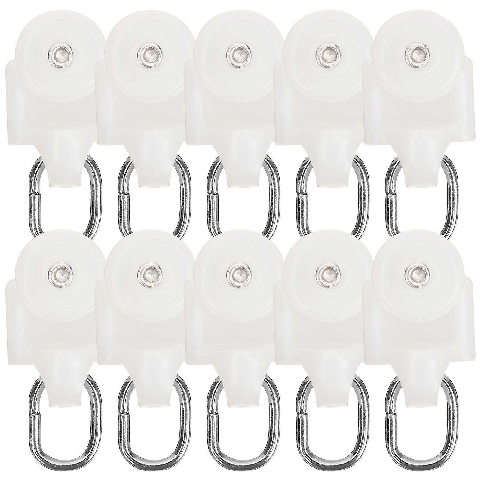 10pcs Curtain Track Rollers for Smooth Gliding on Windows, Closets & Sliding Doors – Strong Load Capacity & Noise Reduction