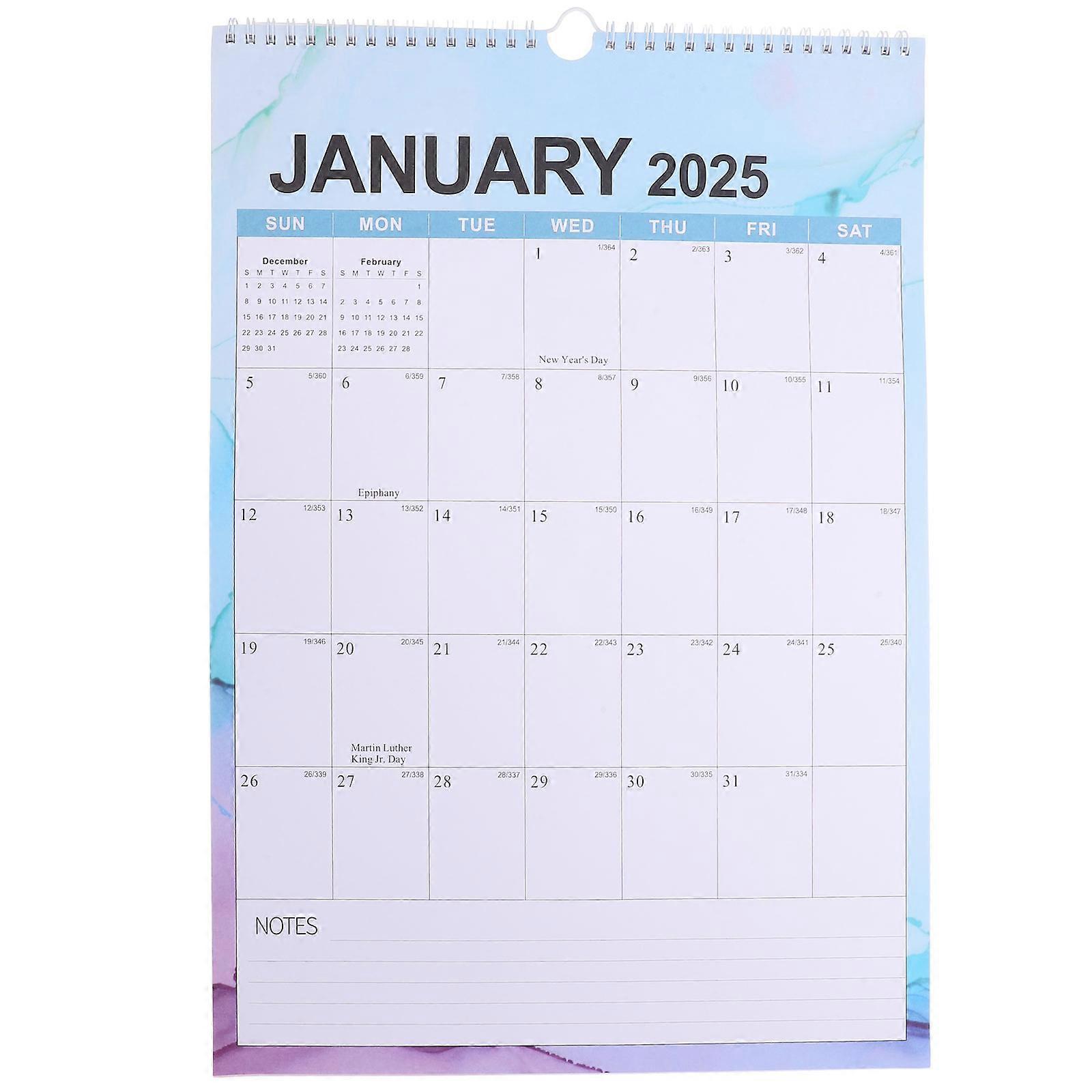 Wall Calendar For Organizing Classroom Use European Style Simple Design 43.30X30.50X0.50CM Memo Writing 1Pack