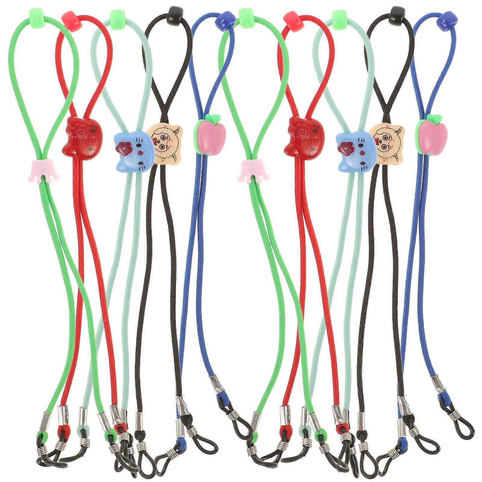 10pcs Eyeglass Neck Chains   Multi Color Elastic Lanyards for Secure Eyewear Fit