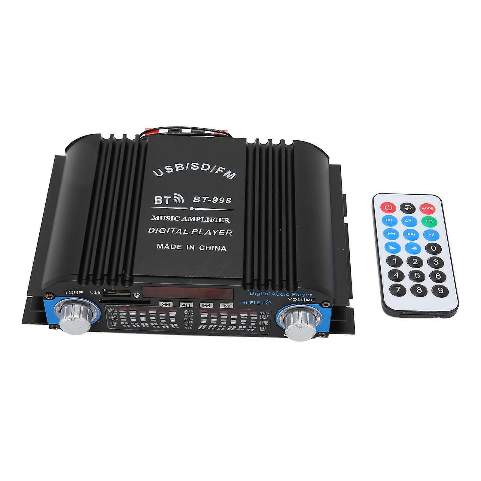 12V Car Power Amplifier o Subwoofer Speaker Wireless Bluetooth Amp Board with Remote Control
