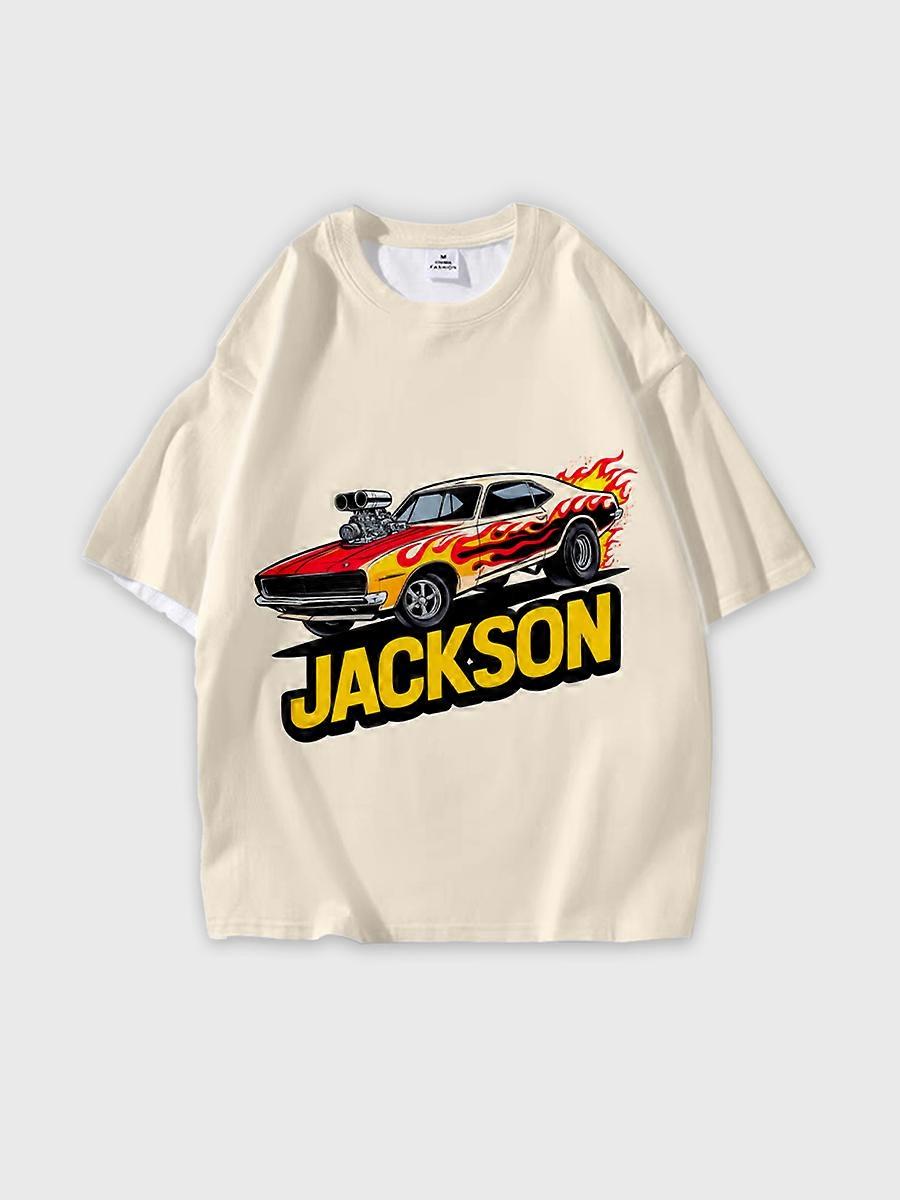 T-shirt round neck Pattern loose short sleeve JW728