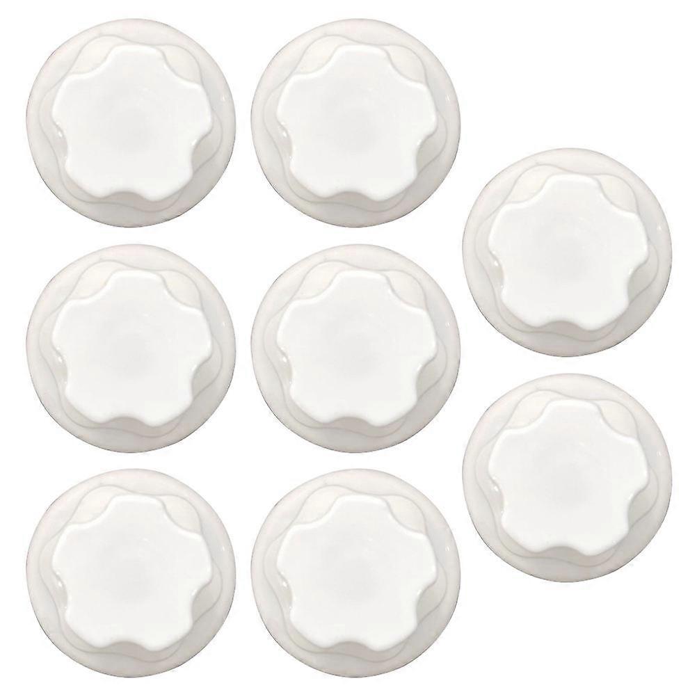 Turtle Sundeck Climbing Platform Suction Cup Clips Airline Tube Holders 8pcs White Plastic