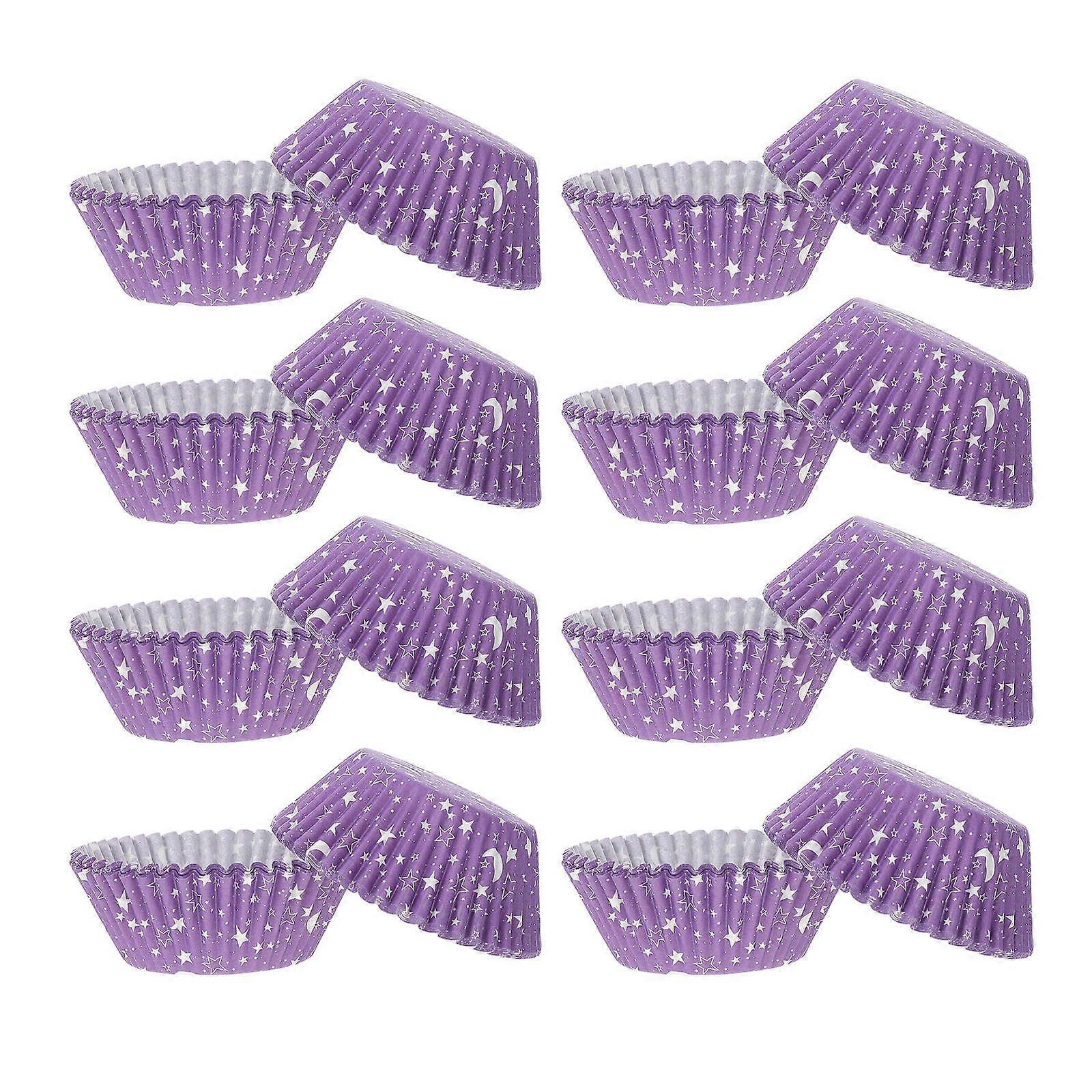 Violet Paper Cake Trays for Storage Use Healthy 200pcs