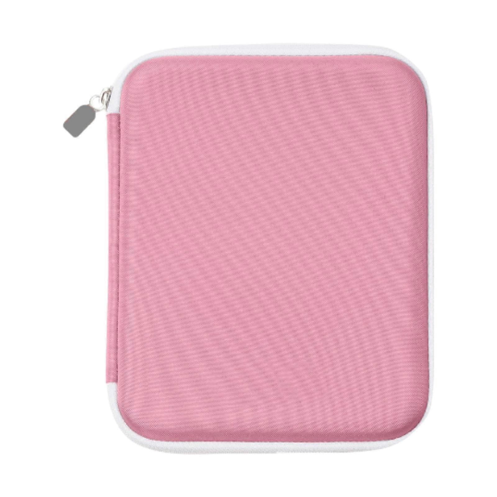 Kids Audio Player Card Case, 80-Pocket Storage, Soft Fabric Carry Case, Multifunctional Organizer, Keeps Gear Neat, Pink