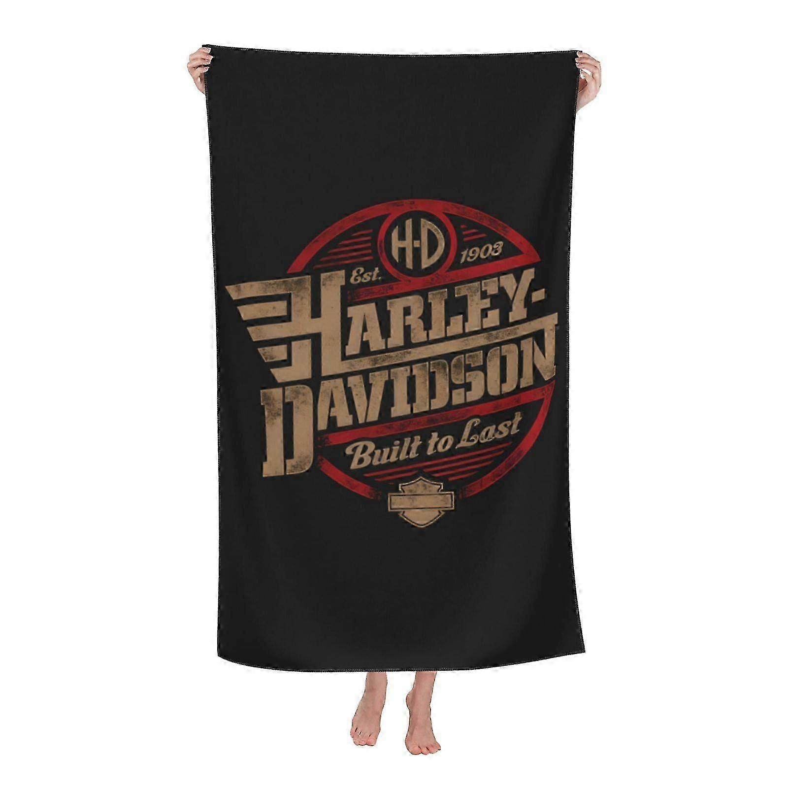 Harley Davidson-4 Serviette de bain Serviettes unisexes Serviette de mode Serviettes de plage en fibre superfine-dw671