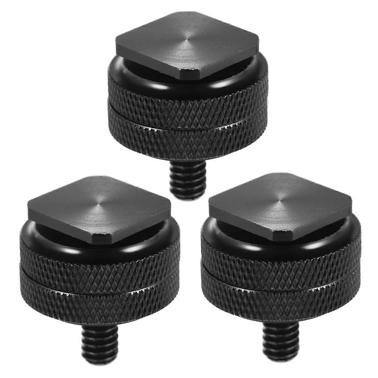 3in1 Camera Double Layer Screw Tripod Mount DSLR Rig Kit with Hot Shoe Adapter for Flash Holder