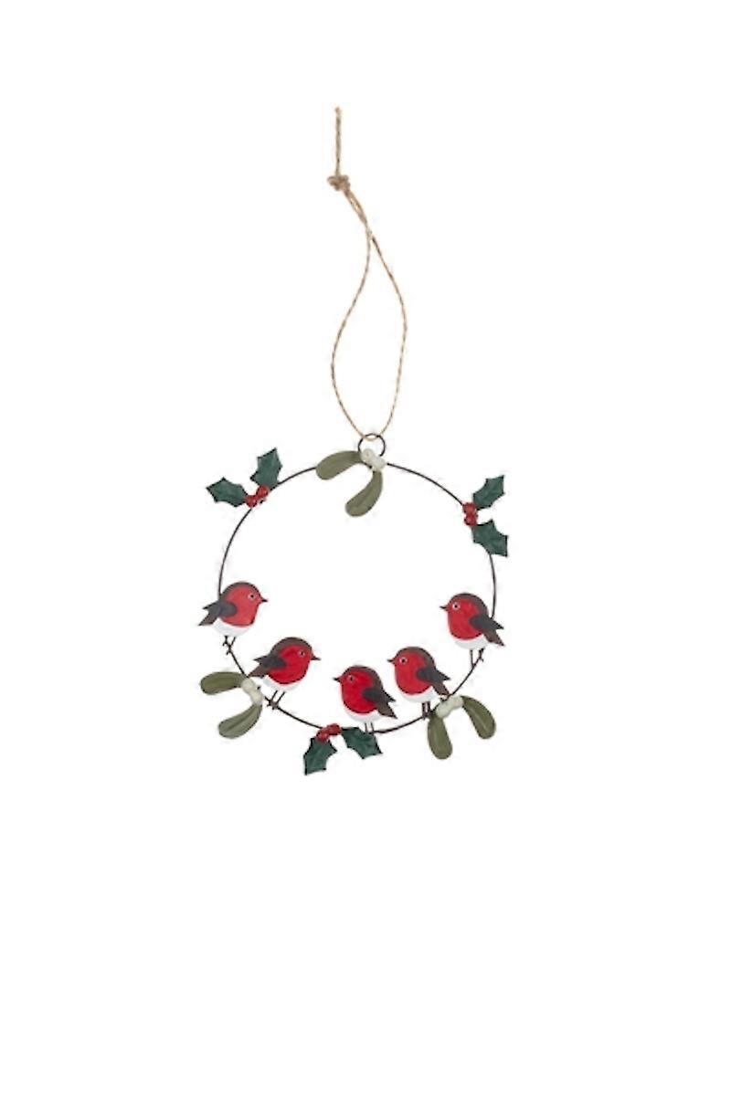 Shoeless Joe Robin Wreath Christmas Tree Decoration