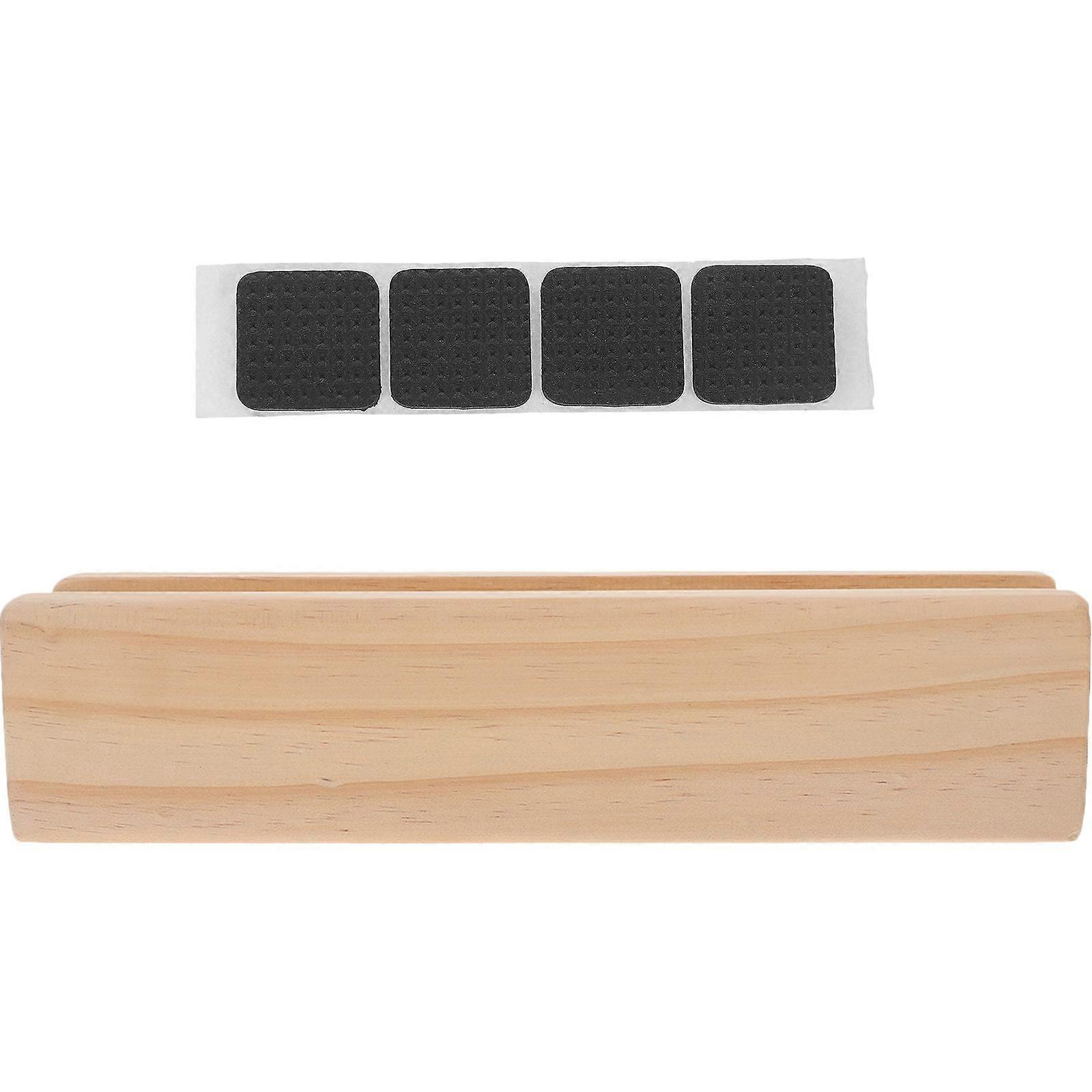 Khaki Wooden Floor Mirror Base for DIY Use Stable and Stylish Full Length Mirror Stand 7.8 inches