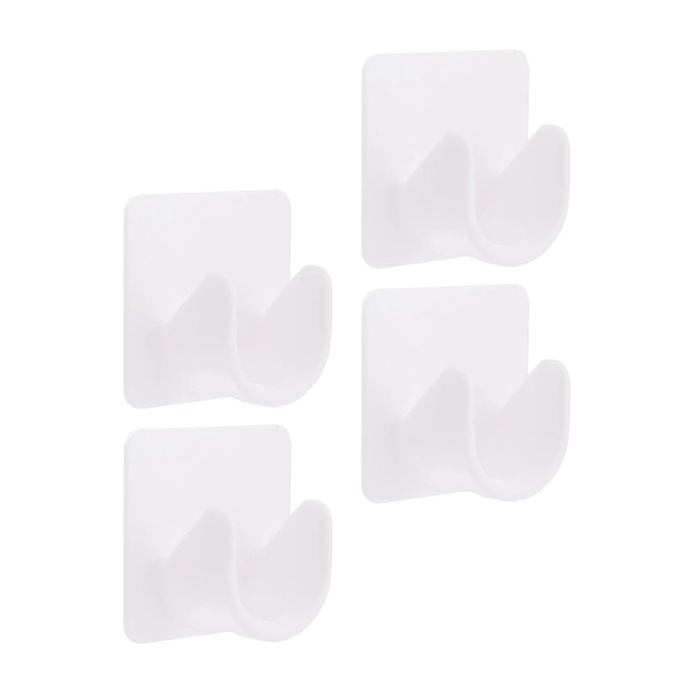 4pcs Curtain Rod Support Bracket Hooks Single Pole Brackets