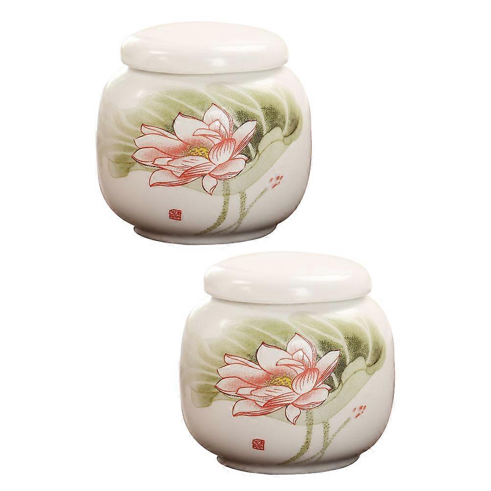 Compact Container Ceramic Tea Insect Proof Household Use 2Pack