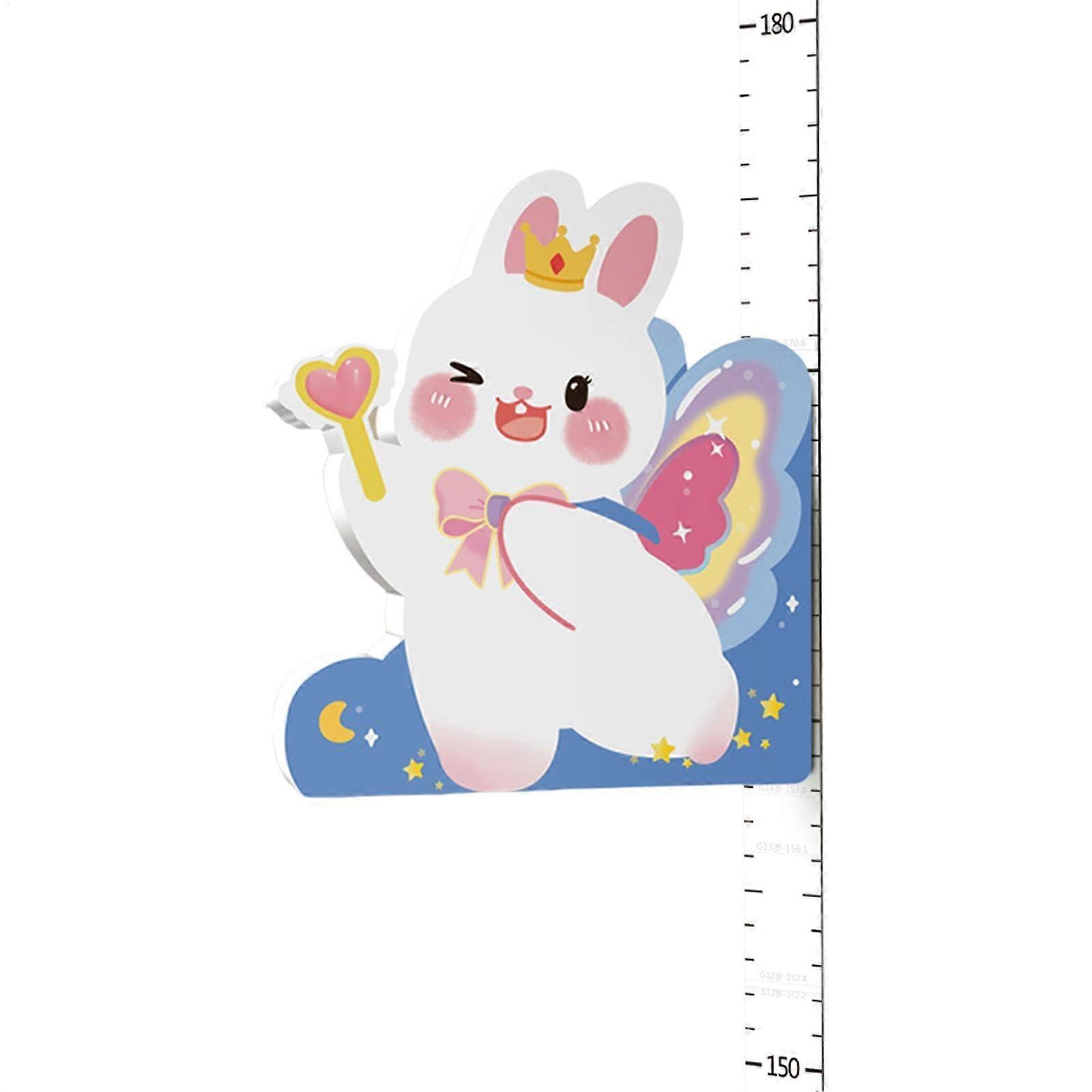 Height Measuring Ruler for Height Ruler, Wall Labels with Magnetic Rabbit Pendant, 65183 cm, Removable Meter for Room Decoration